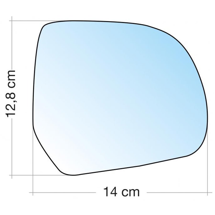 SPECCHIO C/PIASTRA DX CROM. CURVO NISSAN MICRA 10˃