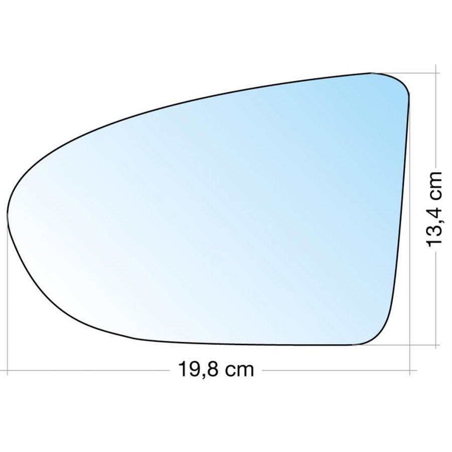 SPECCHIO C/PIASTRA SX CROM. ASF. NISSAN QASHQAI 07˃13-QASHQAI+2