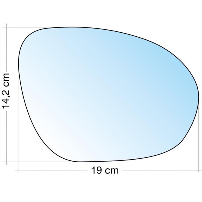 SPECCHIO C/PIASTRA DX CROM. CURVO NISSAN JUKE 10˃