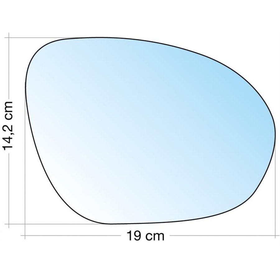 SPECCHIO C/PIASTRA DX CROM. CURVO TERM. NISSAN JUKE 10˃