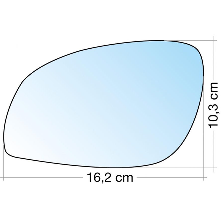 SPECCHIO C/PIASTRA SX CROM. CURVO TERM. OPEL SIGNUM, VECTRA C 02˃
