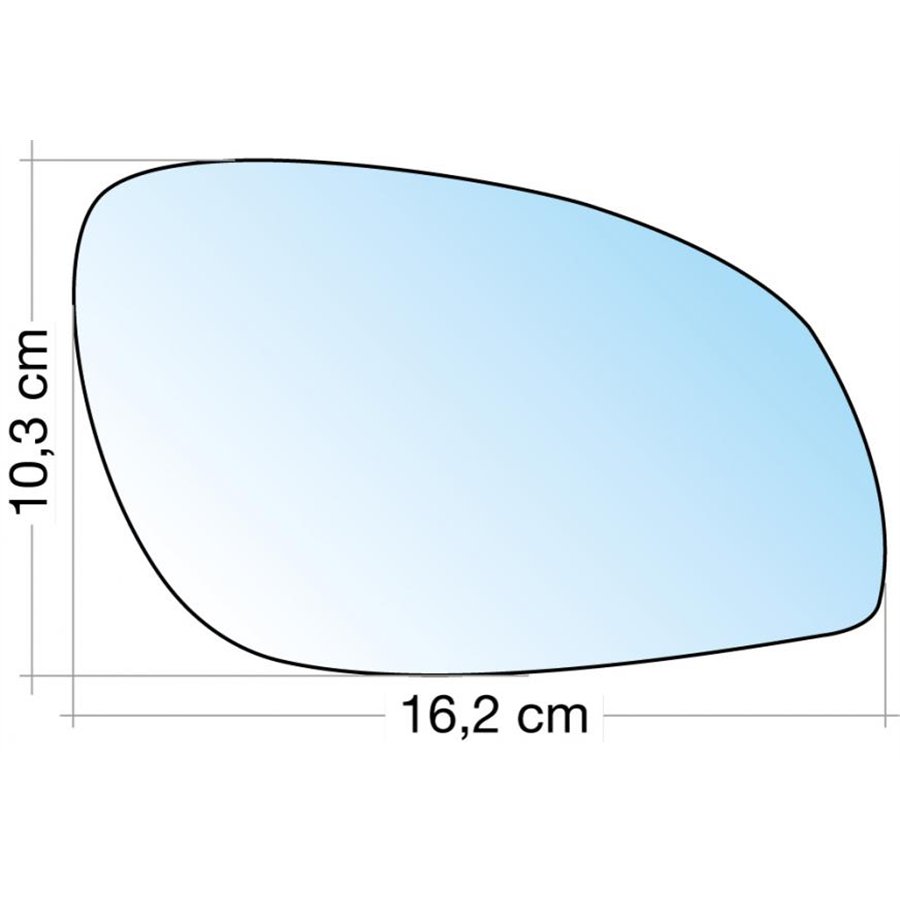 SPECCHIO C/PIASTRA DX CROM. CURVO TERM. OPEL SIGNUM, VECTRA C 02˃