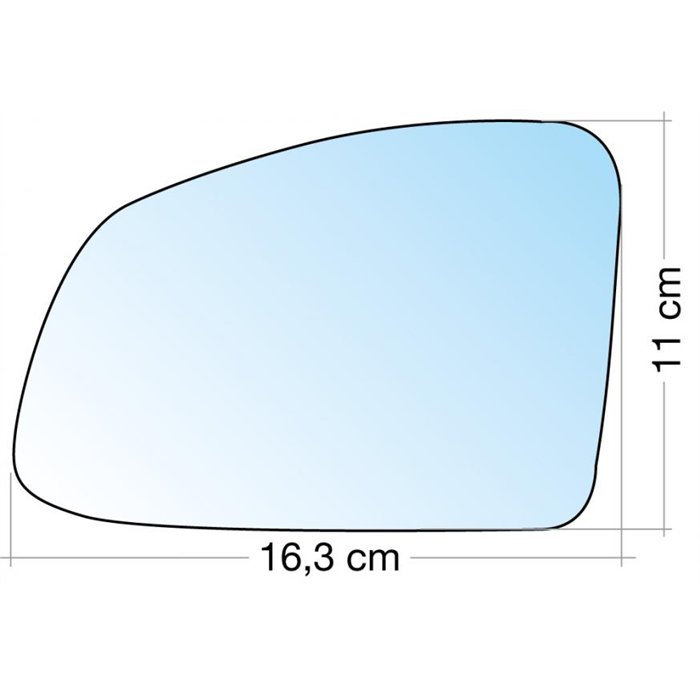 SPECCHIO C/PIASTRA SX CROM. CURVO OPEL MERIVA ˃10