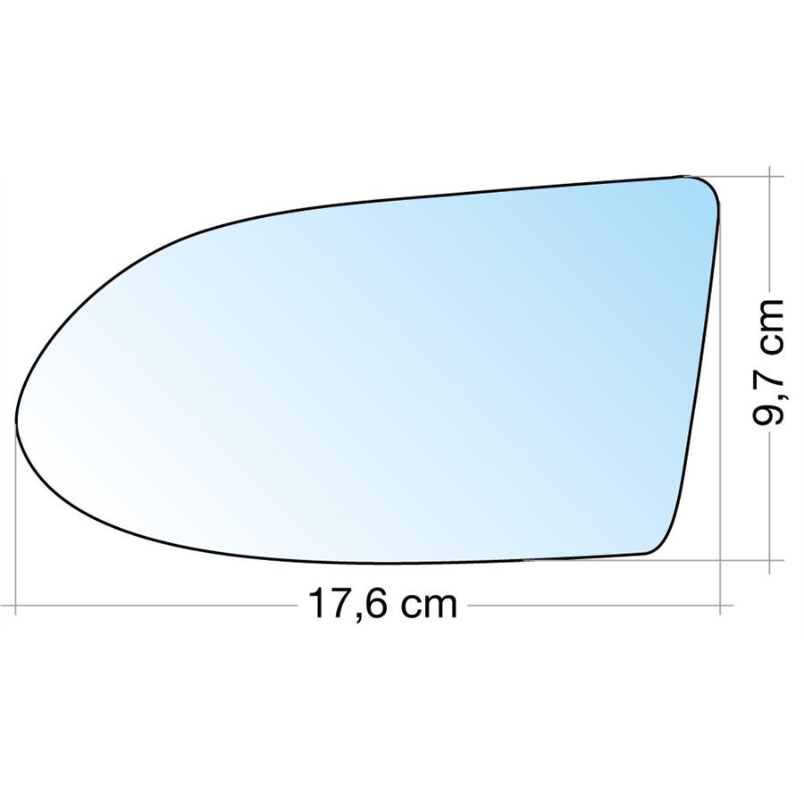 SPECCHIO C/PIASTRA SX CROM. CURVO OPEL ZAFIRA ˃05