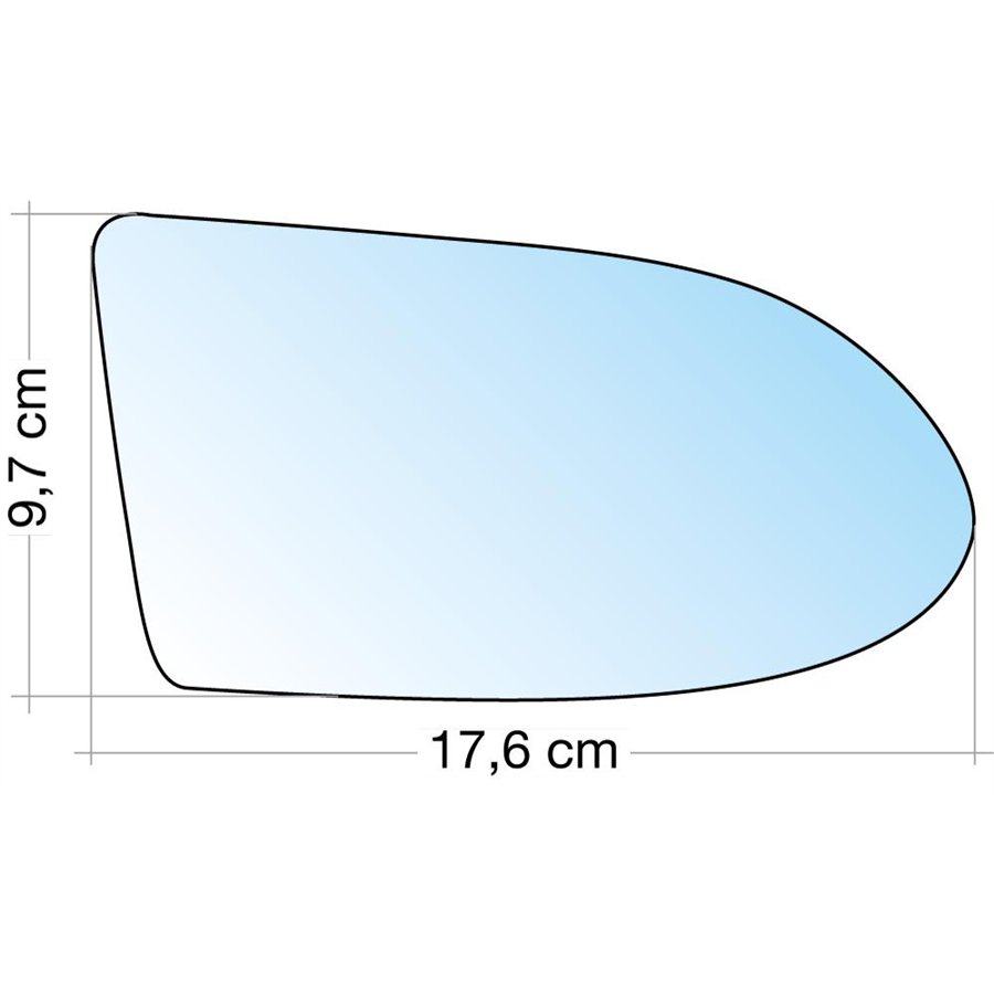 SPECCHIO C/PIASTRA DX CROM. CURVO TERM. OPEL ZAFIRA ˃05