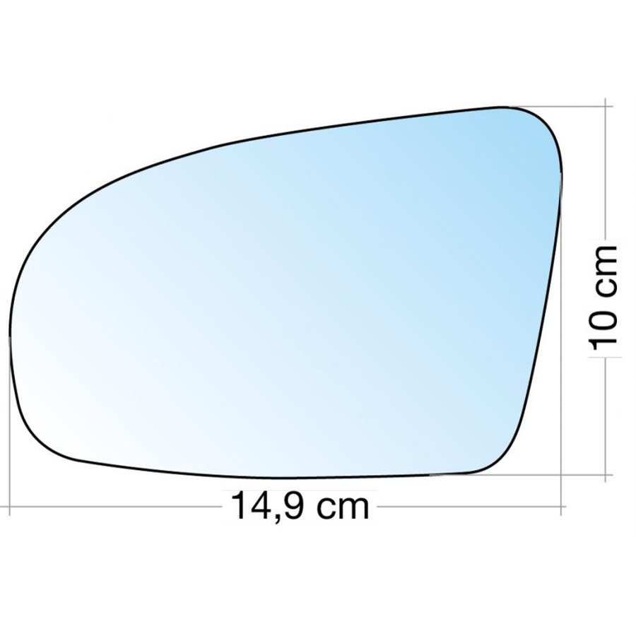 SPECCHIO C/PIASTRA SX CROM. ASF. TERM. OPEL CORSA B 93˃00 (MANUALE C/ALETTA)