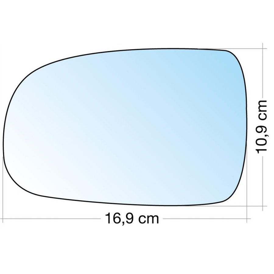 SPECCHIO C/PIASTRA SX CROM. ASF. OPEL CORSA C 01˃06, TIGRA 05˃