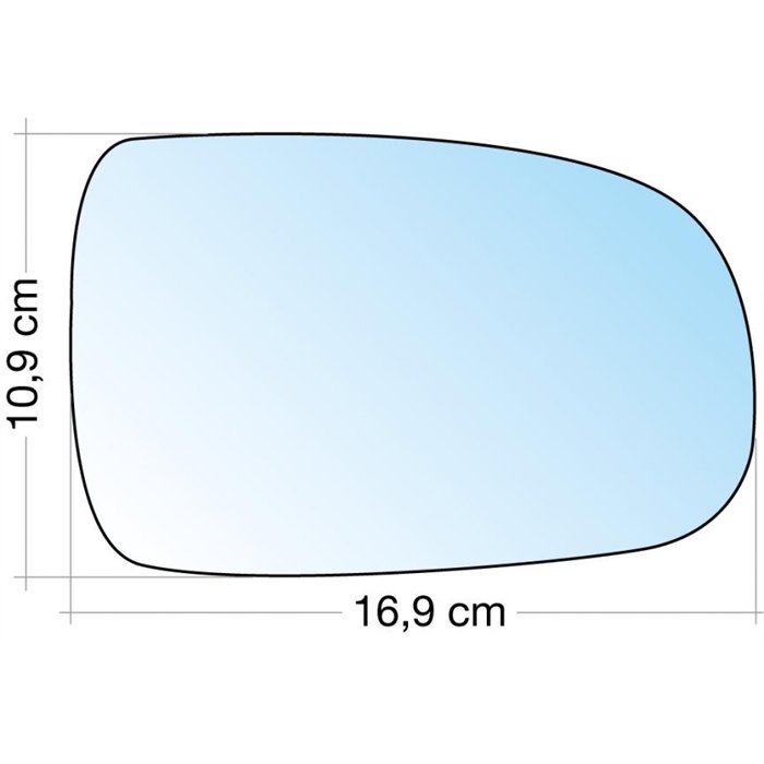 SPECCHIO C/PIASTRA DX CROM. CURVO TERM. OPEL CORSA C 01˃06, TIGRA 05˃