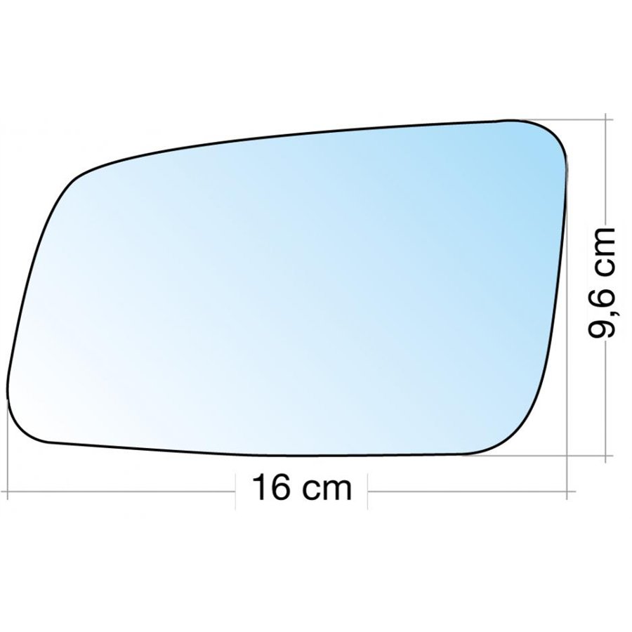 SPECCHIO C/PIASTRA SX CROM. ASF. OPEL ASTRA G 98˃03