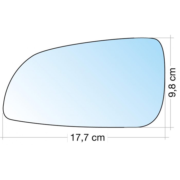 SPECCHIO C/PIASTRA SX CROM. ASF. OPEL ASTRA H 04˃