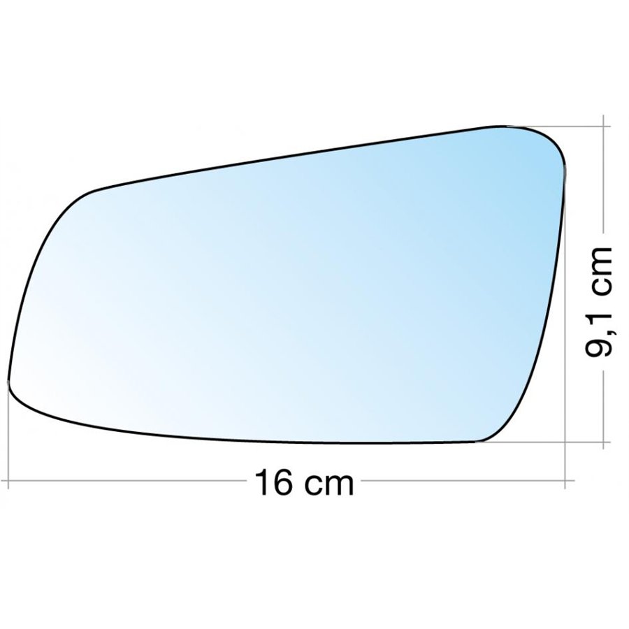 SPECCHIO C/PIASTRA SX CROM. CURVO OPEL ZAFIRA 05˃10