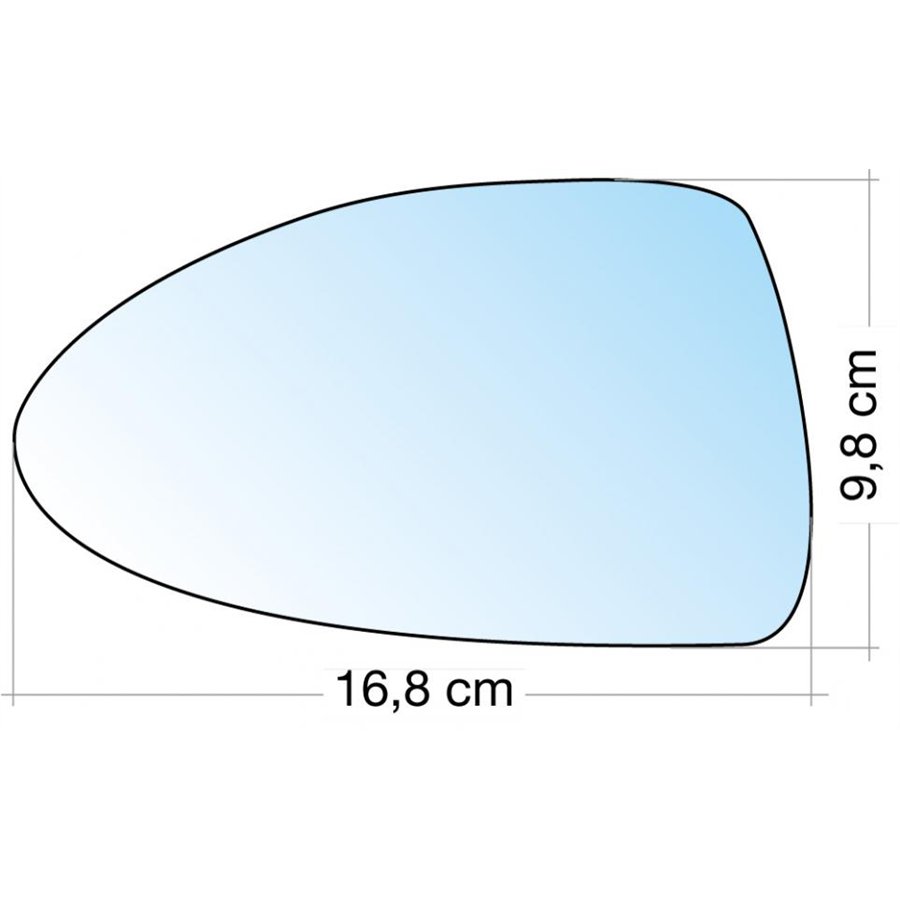 SPECCHIO C/PIASTRA SX CROM. ASF. TERM. OPEL CORSA D 06˃