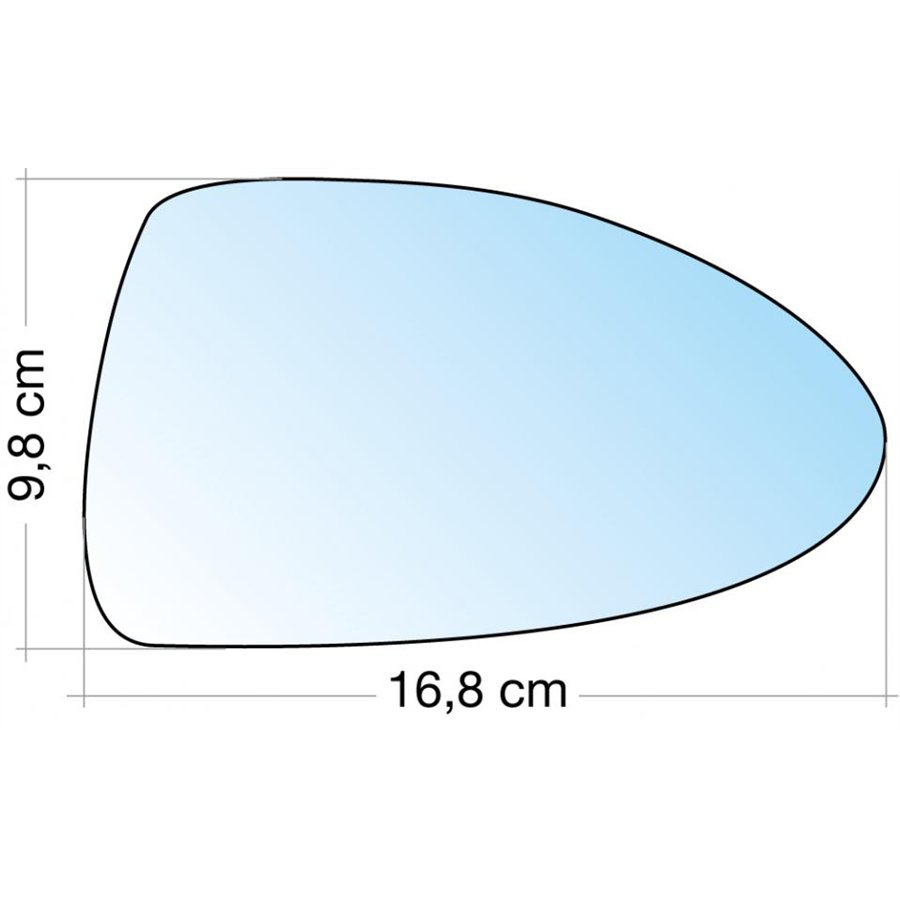 SPECCHIO C/PIASTRA DX CROM. ASF. TERM. OPEL CORSA D 06˃