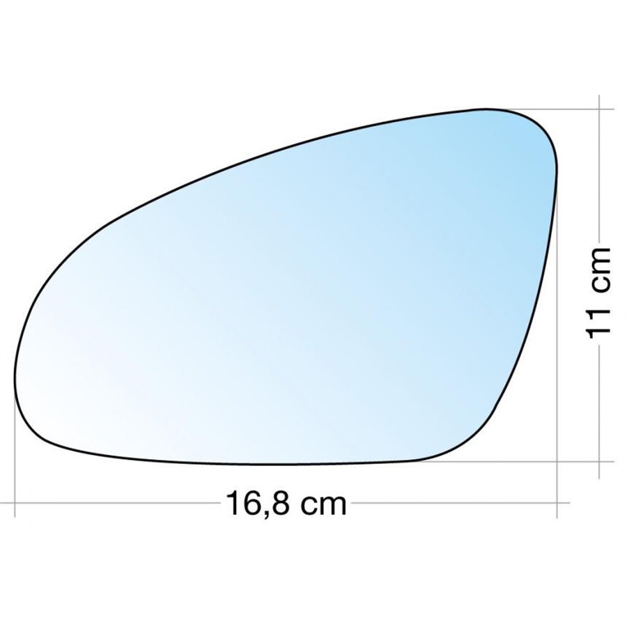 SPECCHIO C/PIASTRA SX CROM. CURVO TERM. OPEL ASTRA J 09˃