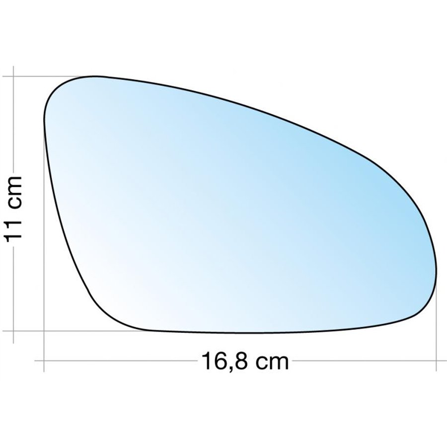 SPECCHIO C/PIASTRA DX CROM. CURVO TERM. OPEL ASTRA J 09˃