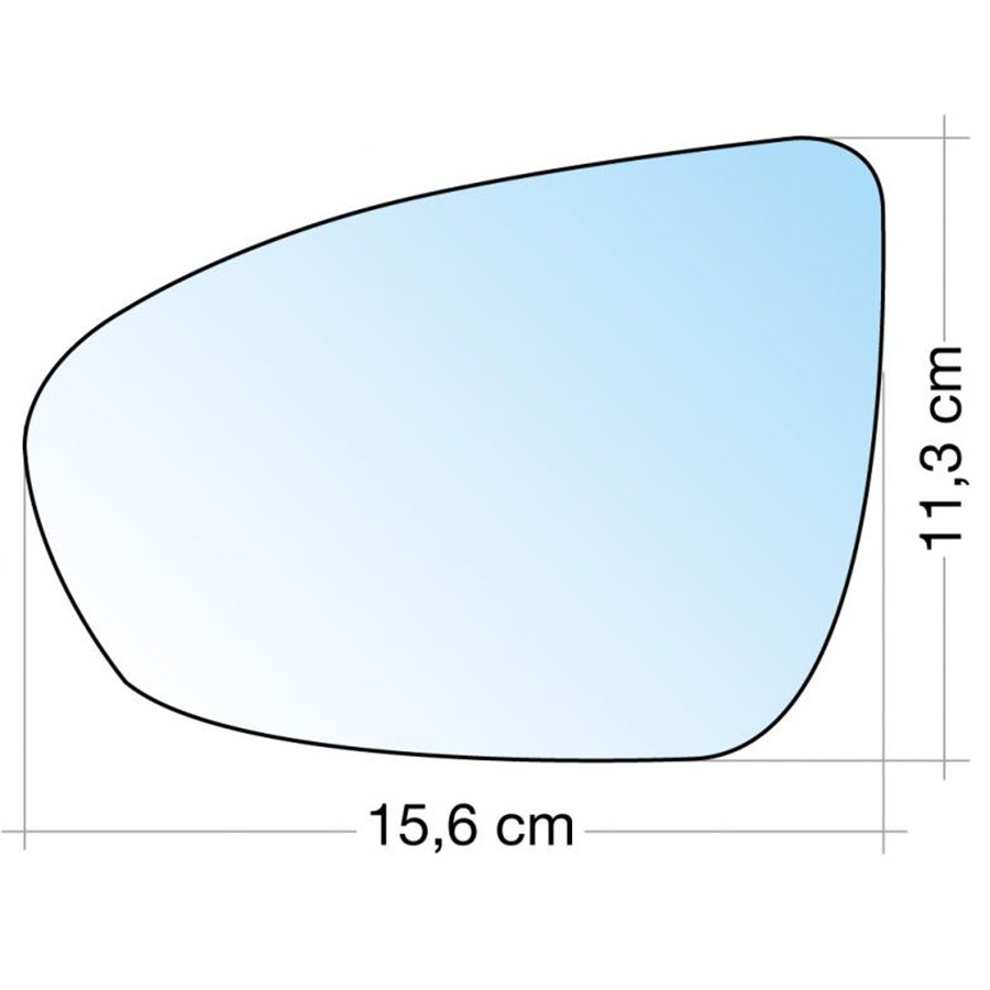 SPECCHIO C/PIASTRA SX CROM. ASF. OPEL MERIVA 10˃