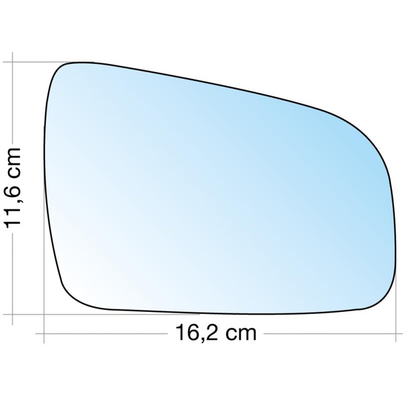 SPECCHIO C/PIASTRA DX CROM. CURVO OPEL ZAFIRA 10˃ (NO TOURER)
