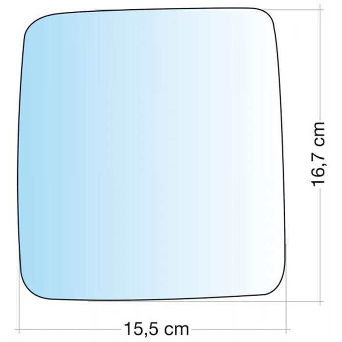 SPECCHIO C/PIASTRA SX CROM. CURVO OPEL COMBO 02˃11