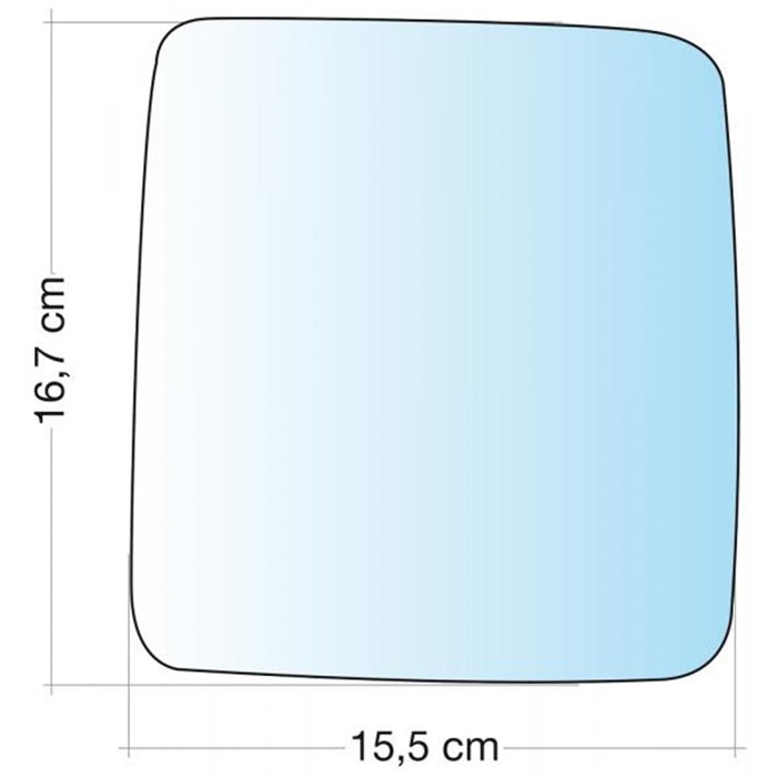SPECCHIO C/PIASTRA DX CROM. CURVO OPEL COMBO 02˃11