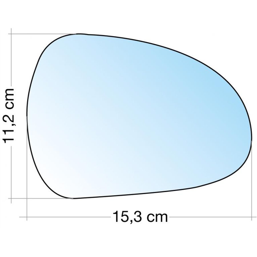 SPECCHIO C/PIASTRA DX CROM. ASF. PEUGEOT 207, 308 ˃12