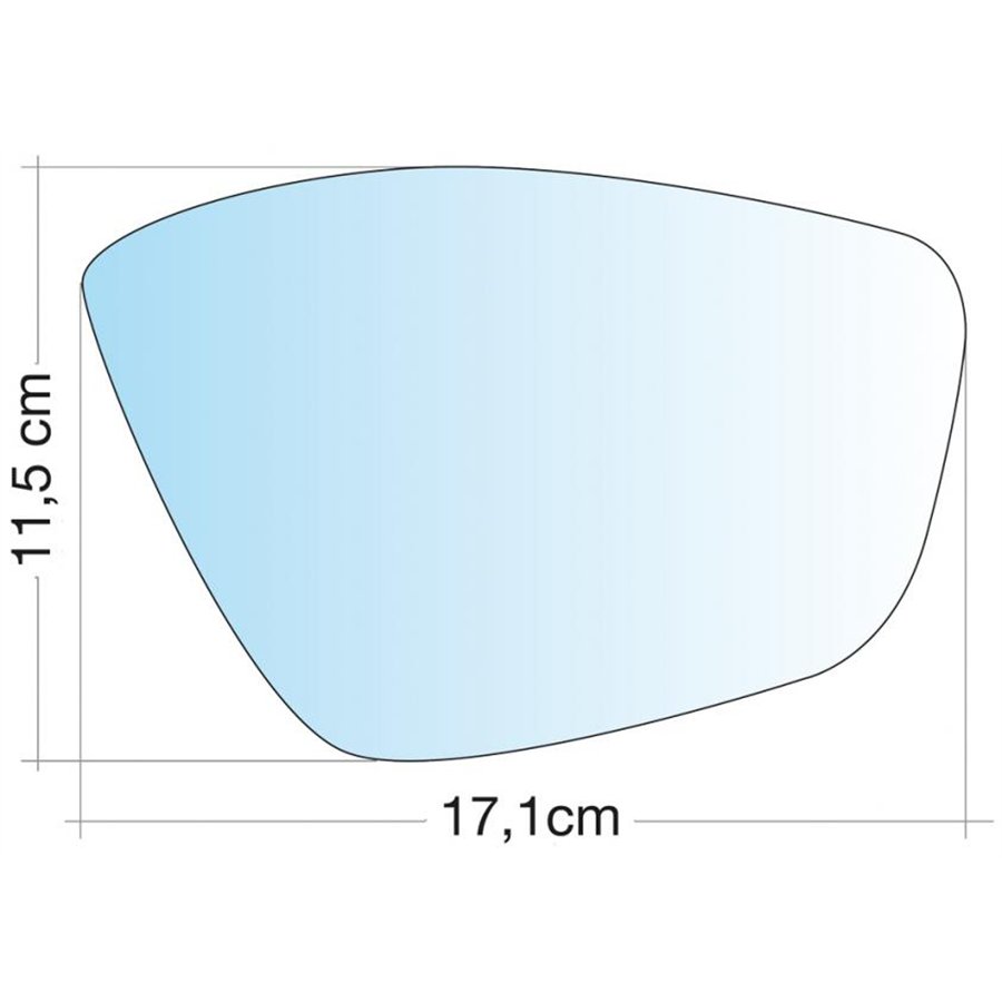 SPECCHIO C/PIASTRA DX CROM CURVO TERM 208 12˃ - 308 13˃