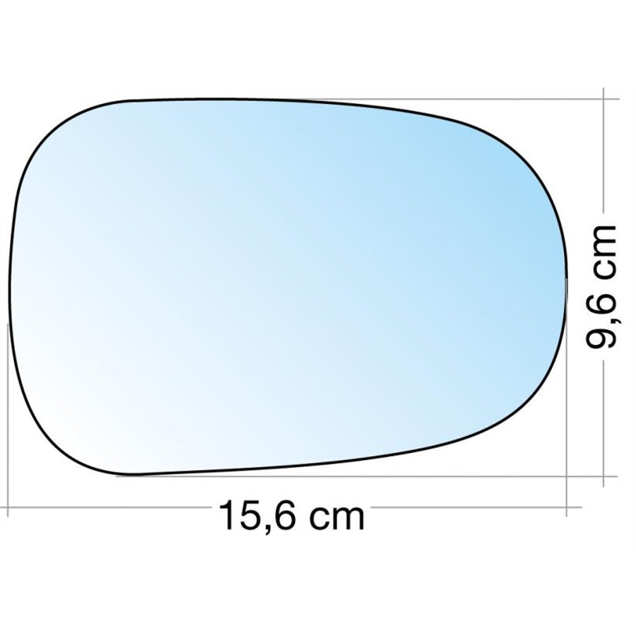 SPECCHIO C/PIASTRA SX-DX CROM. ASF. DACIA LOGAN BERLINA-NISSAN MICRA 03˃10-RENAULT CLIO 94˃97, CLIO II 98˃11, MEGANE I 95˃, SCEN
