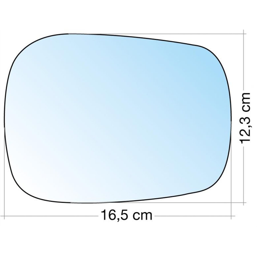 SPECCHIO C/PIASTRA SX-DX CROM. ASF. TERM. NISSAN KUBISTAR-RENAULT KANGOO 03˃07, SCENIC 4X4