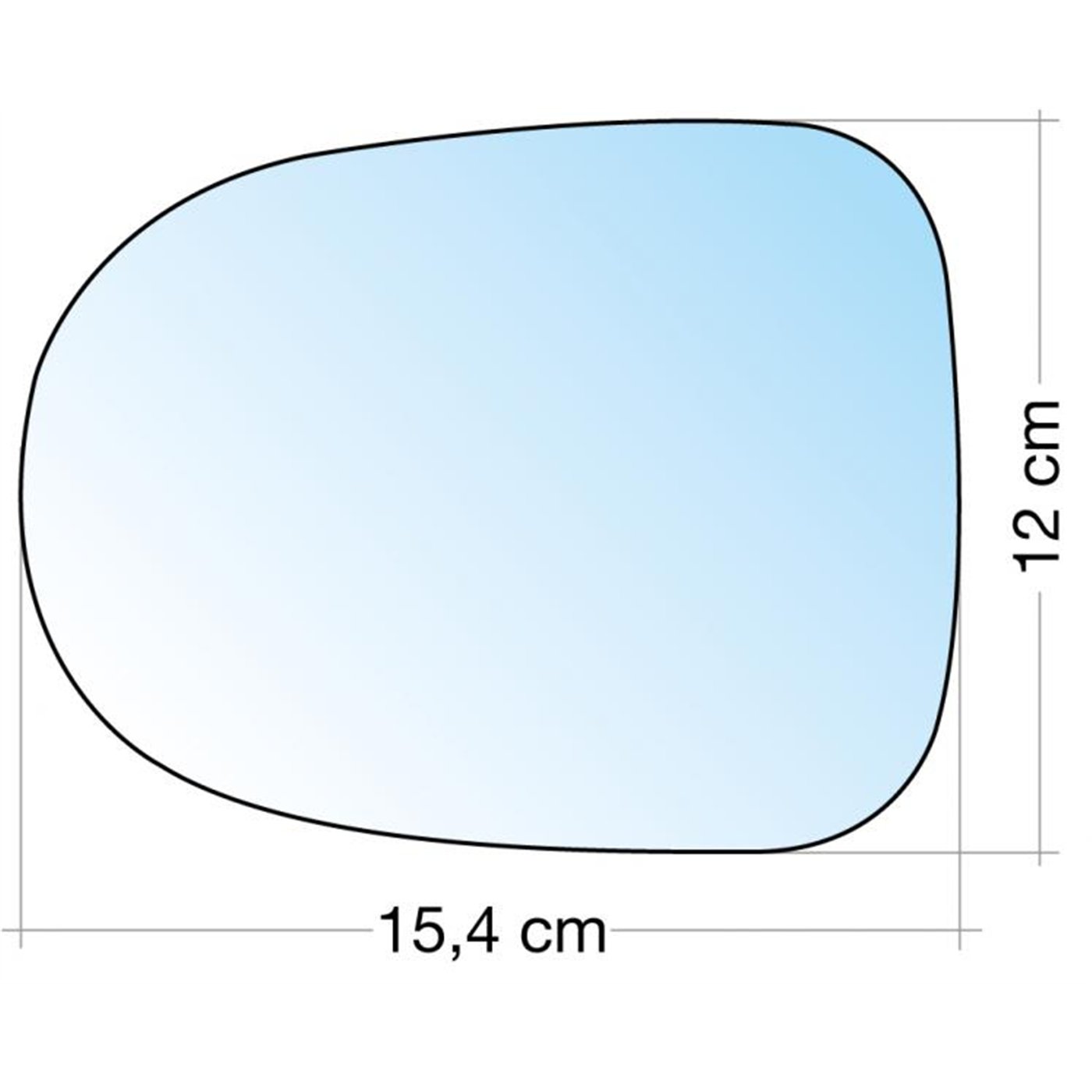 SPECCHIO C/PIASTRA SX-DX CROM. ASF. TERM. RENAULT CLIO III 09˃, MODUS 09˃, TWINGO 10˃