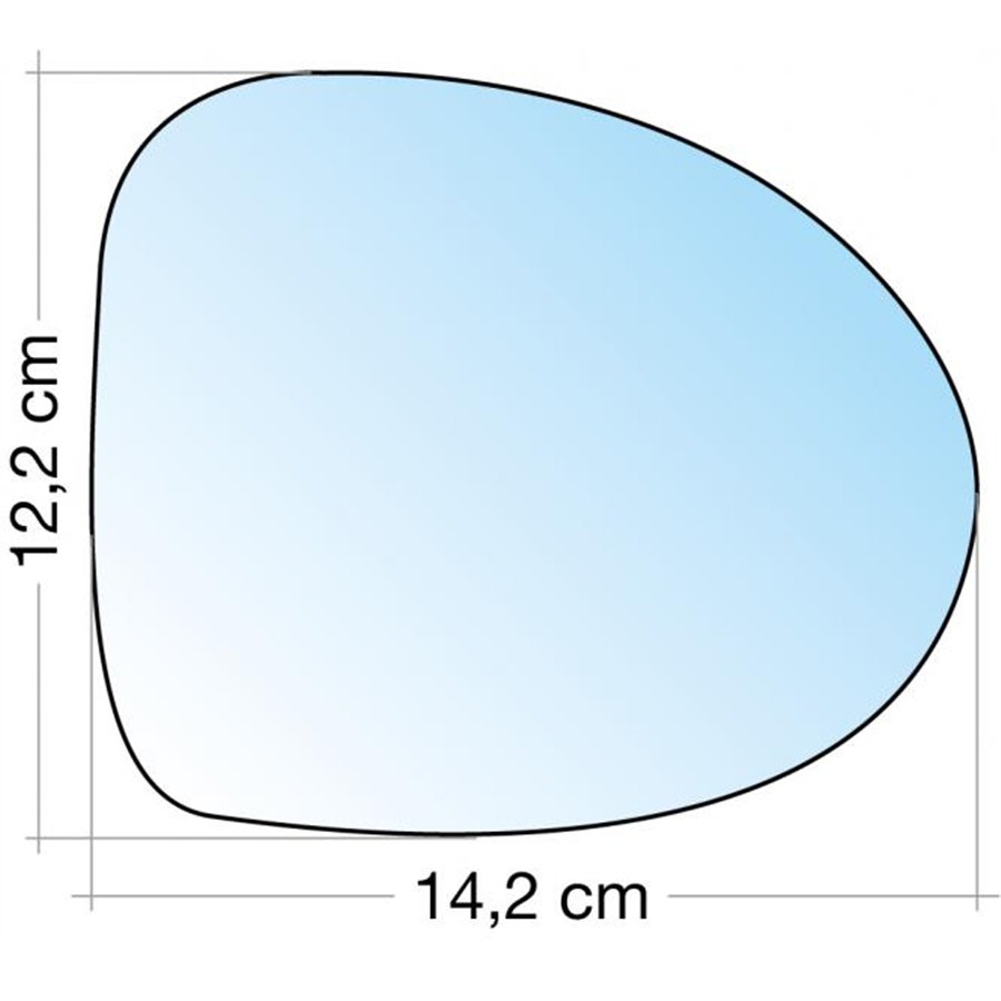SPECCHIO C/PIASTRA DX CROM. ASF. TERM. RENAULT TWINGO 07˃10