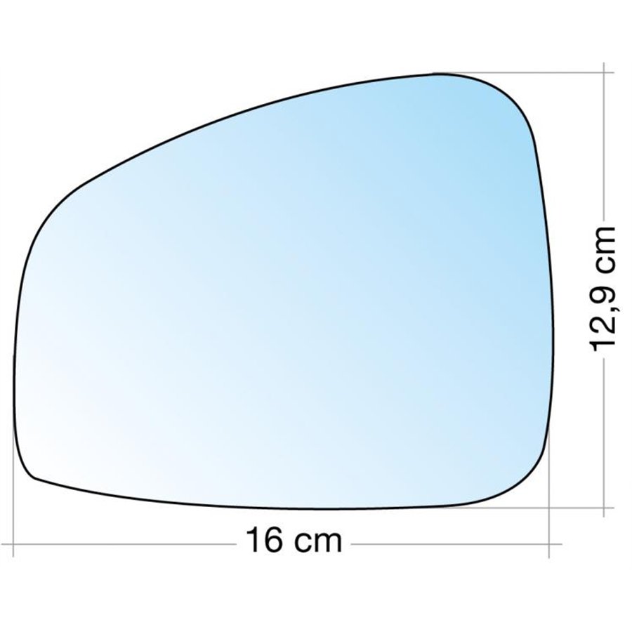 SPECCHIO C/PIASTRA SX CROM. CURVO RENAULT SCENIC 09˃