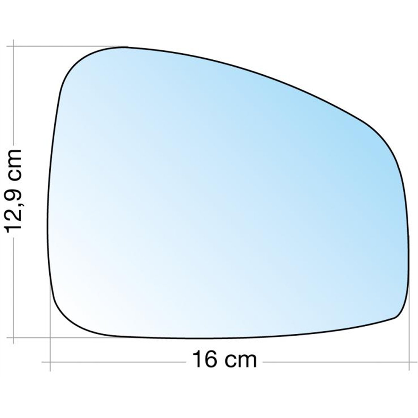 SPECCHIO C/PIASTRA DX CROM. CURVO TERM. RENAULT SCENIC 09˃