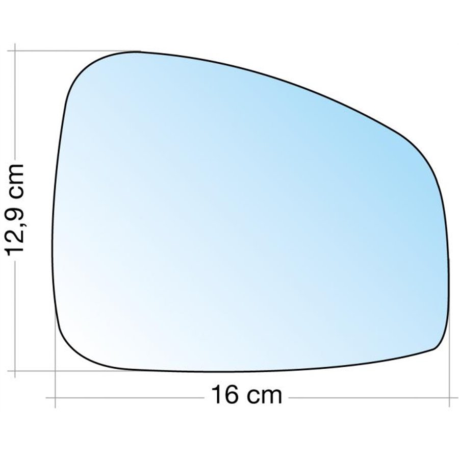SPECCHIO C/PIASTRA DX CROM. ASF. TERM. RENAULT SCENIC 09˃