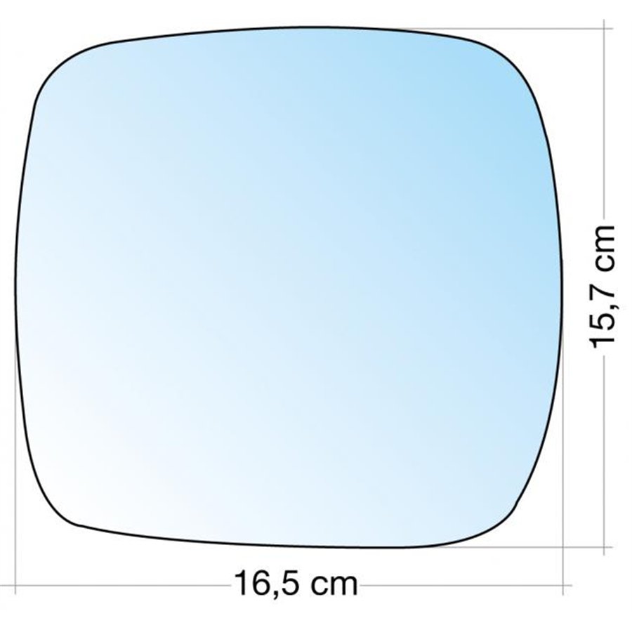SPECCHIO C/PIASTRA SX-DX CROM. ASF. RENAULT KANGOO 08˃