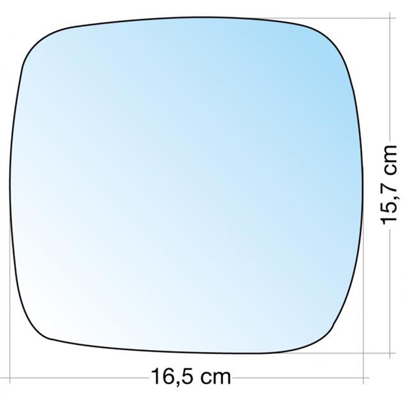 SPECCHIO C/PIASTRA SX-DX CROM. ASF. RENAULT KANGOO 08˃