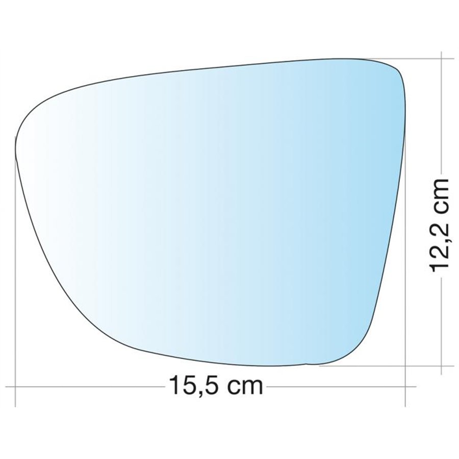 SPECCHIO C/PIASTRA SX CROM ASF TERM CLIO 12˃ - CAPTUR 13˃