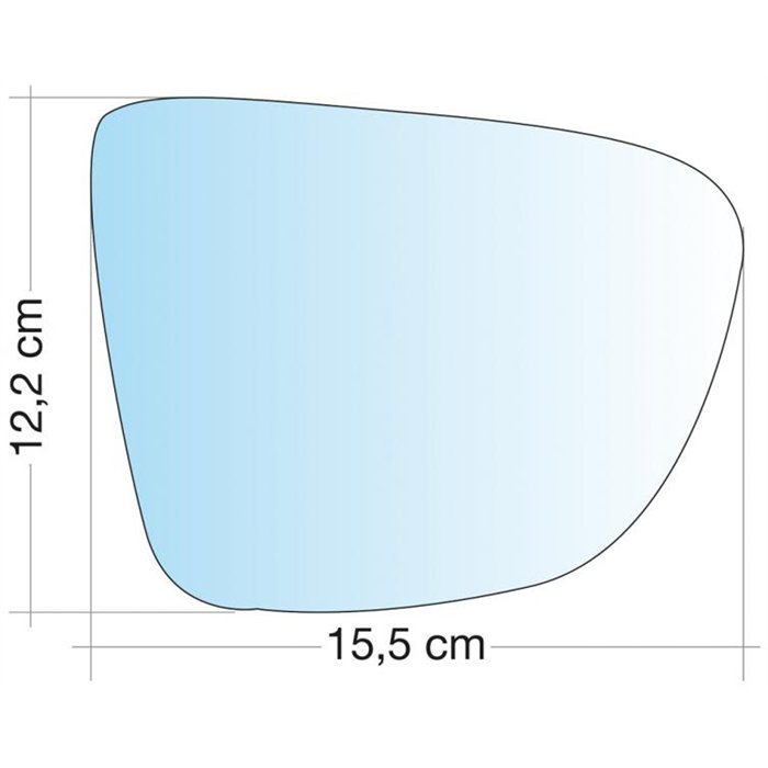 SPECCHIO C/PIASTRA DX CROM CURVO TERM CLIO 12˃ - CAPTUR 13˃