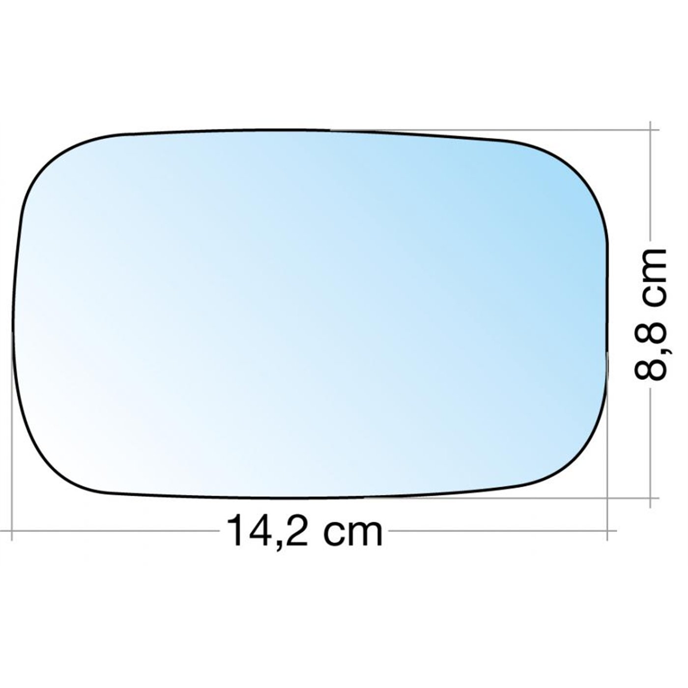 SPECCHIO C/PIASTRA SX-DX CROM. ASF. ROVER SERIE 200 95˃00