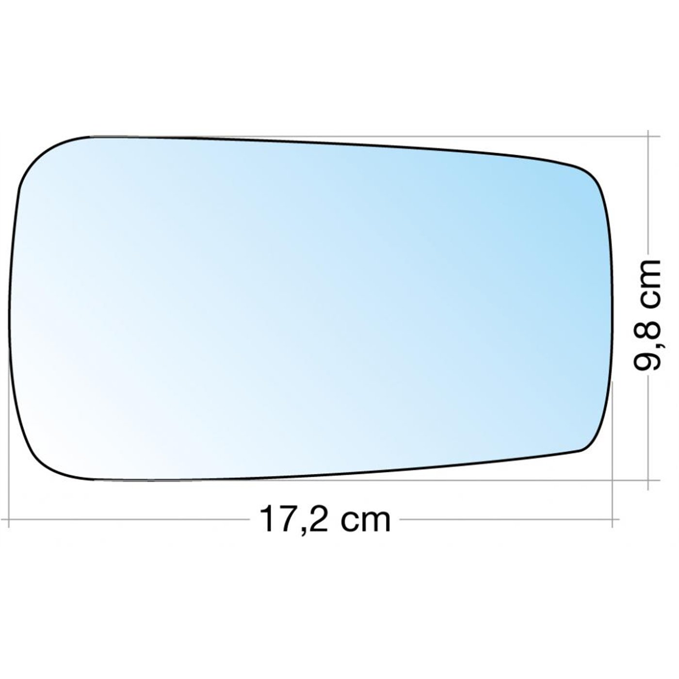 SPECCHIO C/PIASTRA SX-DX CROM. ASF. SEAT TOLEDO ˃99