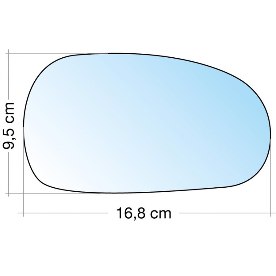 SPECCHIO C/PIASTRA DX CROM. CURVO SEAT LEON 05˃