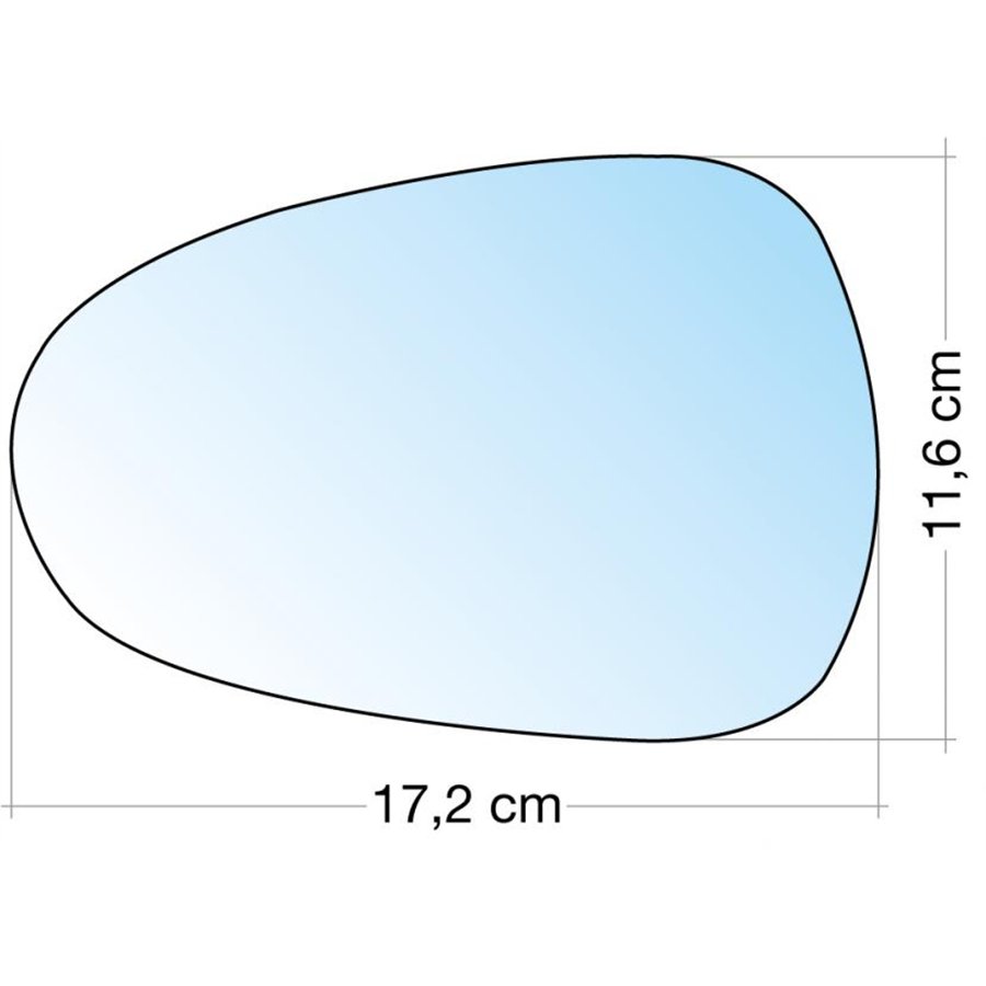 SPECCHIO C/PIASTRA SX CROM. CURVO TERM. SEAT EXEO/EXEO ST, IBIZA/IBIZA SC 08˃