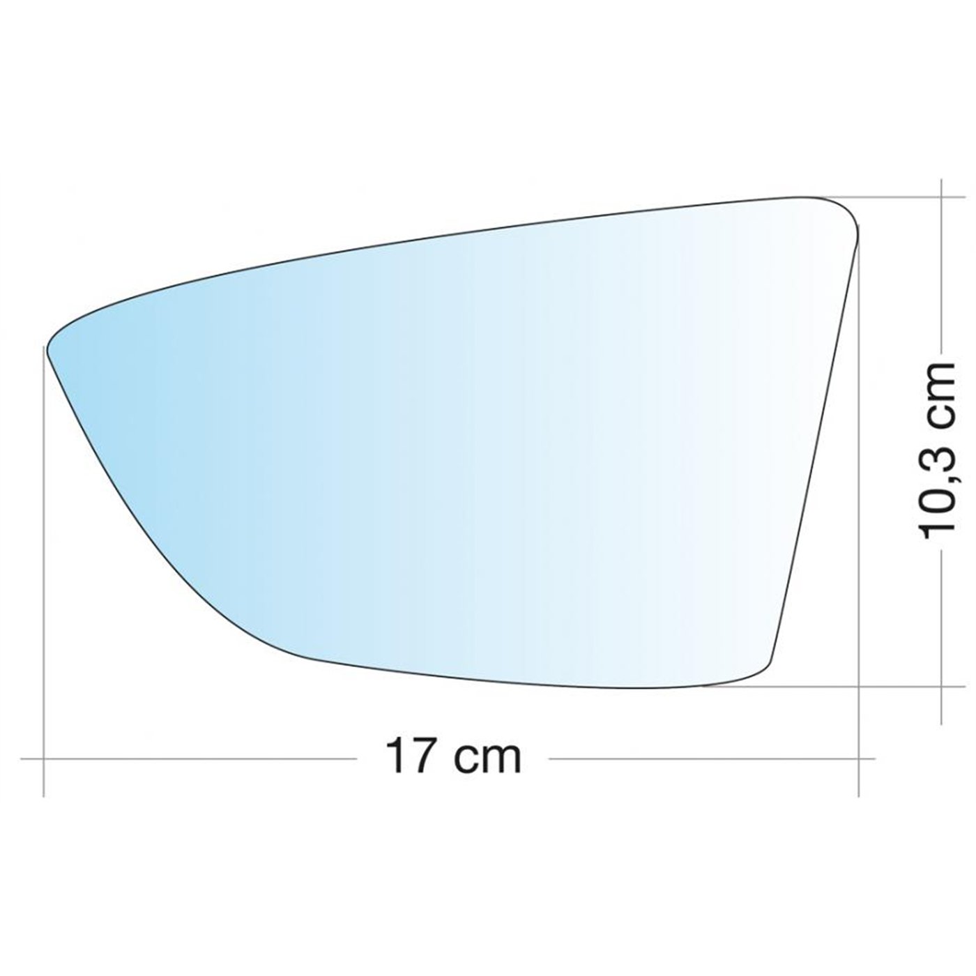 SPECCHIO C/PIASTRA SX CROM CURVO TERM SEAT LEON 13˃