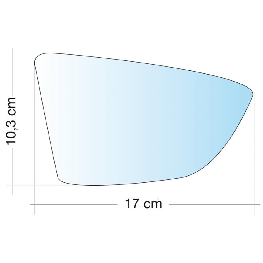 SPECCHIO C/PIASTRA DX CROM CURVO TERM SEAT LEON 13˃