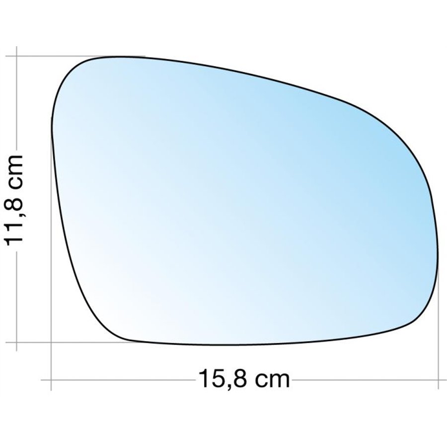 SPECCHIO C/PIASTRA DX CROM. ASF. SKODA FABIA 07˃