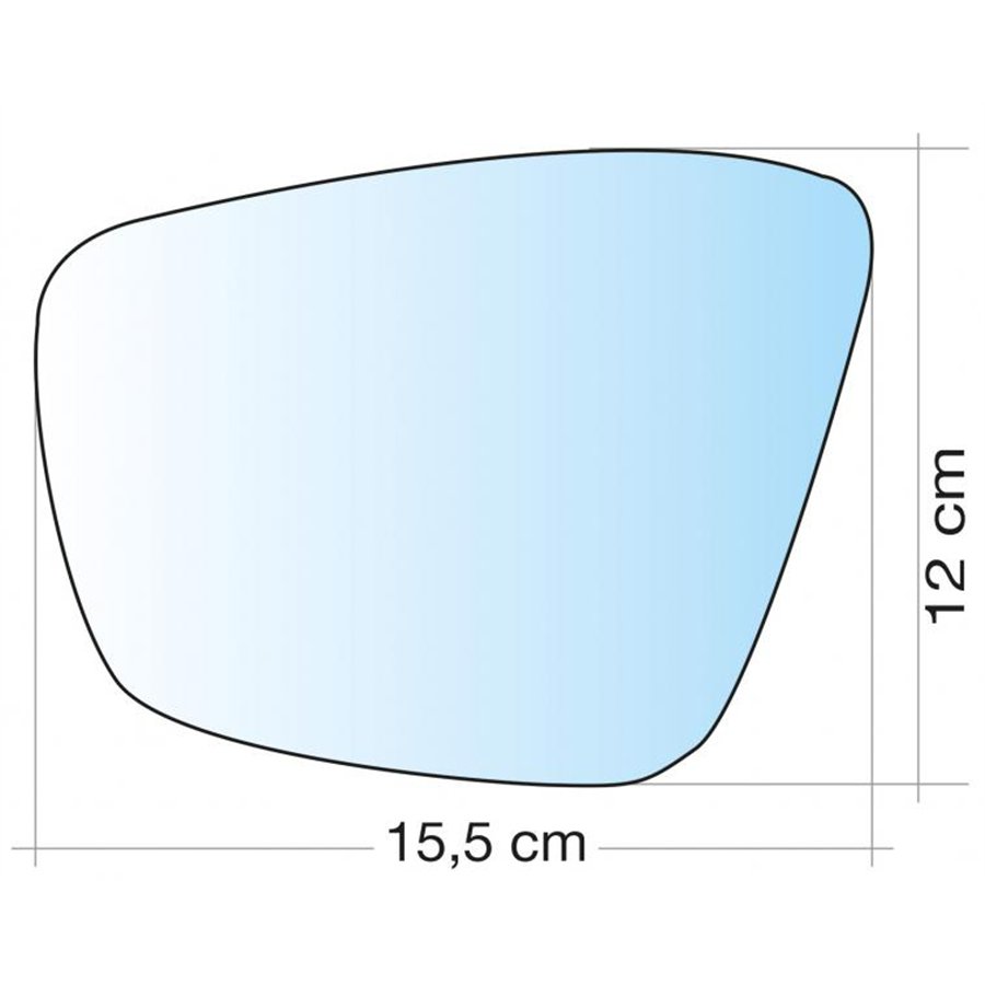 SPECCHIO C/PIASTRA SX CROM ASF SKODA OCTAVIA 13˃20