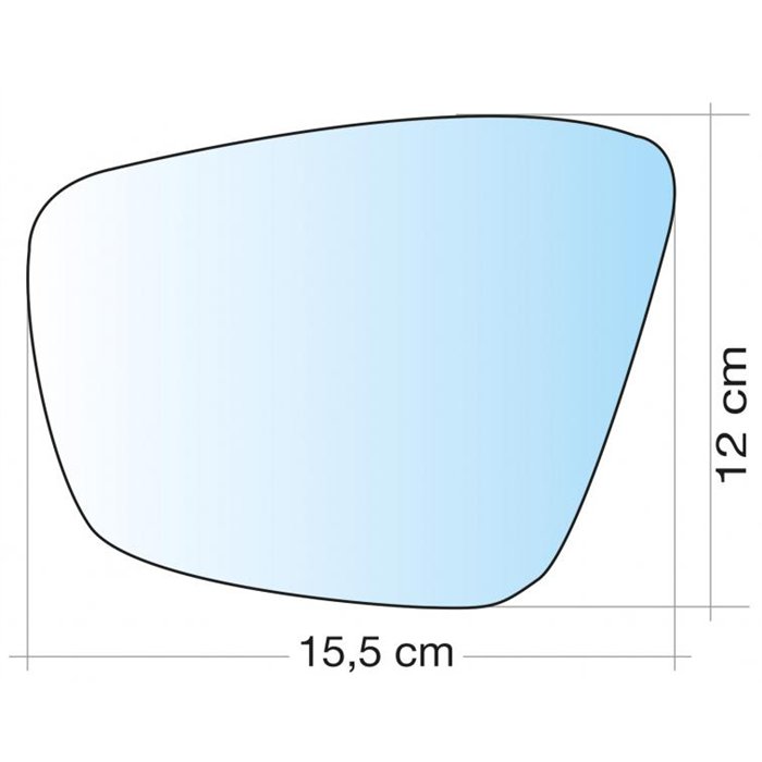 SPECCHIO C/PIASTRA SX CROM ASF SKODA OCTAVIA 13˃20
