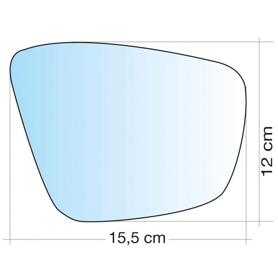 SPECCHIO C/PIASTRA DX CROM ASF SKODA OCTAVIA 13˃20