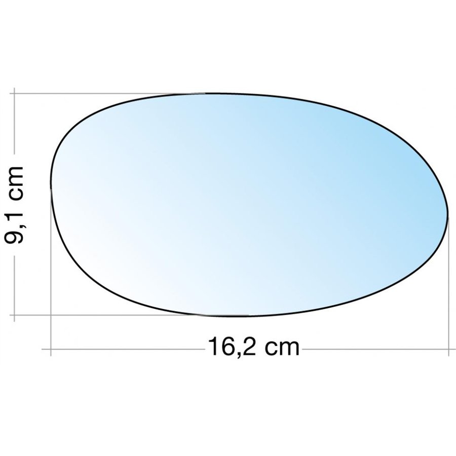 SPECCHIO C/PIASTRA DX CROM. CURVO SMART Fortwo ˃07-ROADSTER