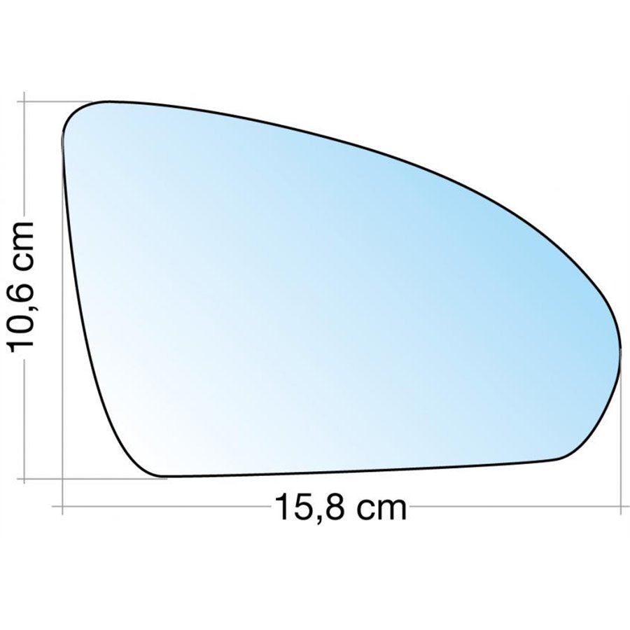 SPECCHIO C/PIASTRA DX CROM. CURVO SMART Fortwo 07˃