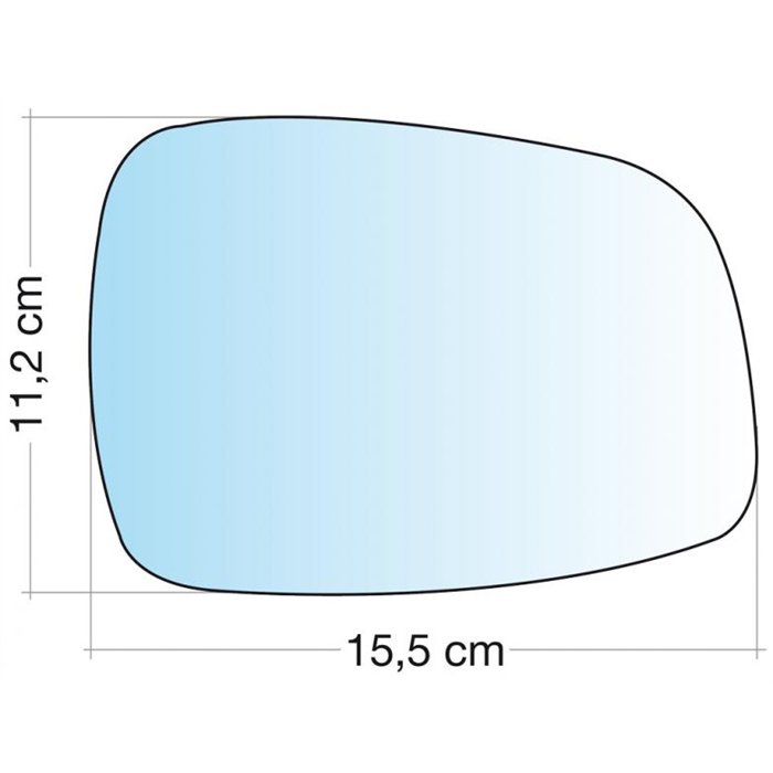 SPECCHIO C/PIAS. DX CROM CURVO SUZUKI SWIFT 07˃10