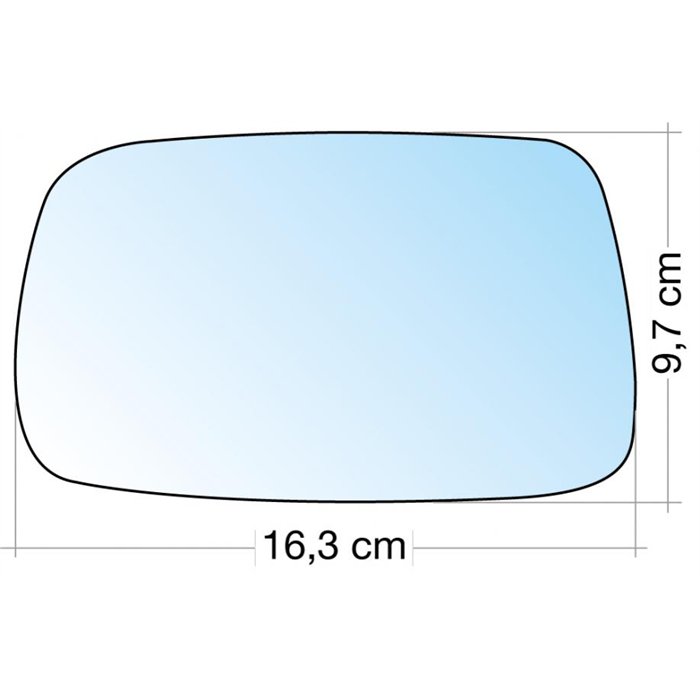 SPECCHIO C/PIASTRA SX CROM. ASF. TOYOTA COROLLA 00˃03, YARIS 99˃05